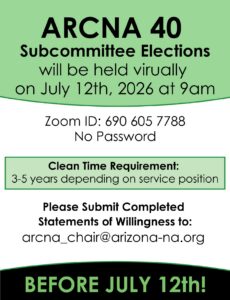 ARCNA 40 Elections flyer