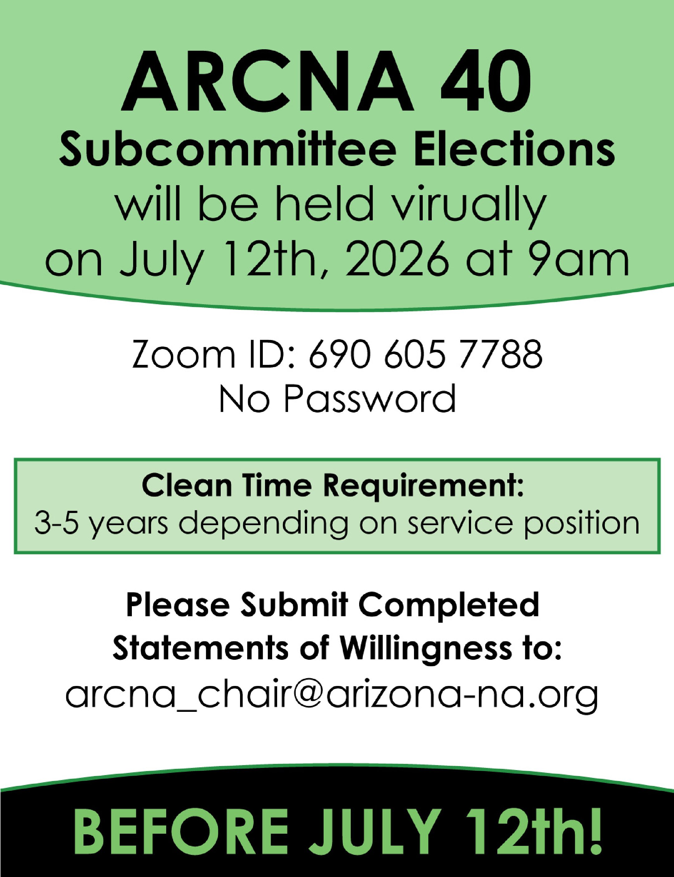 ARCNA 40 Elections